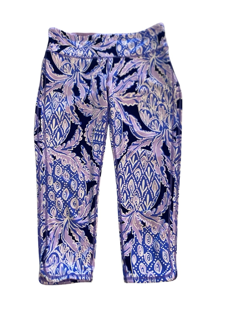 Lilly Pulitzer Weekender Crop Leggings Beckon Blue Coco Safari Print